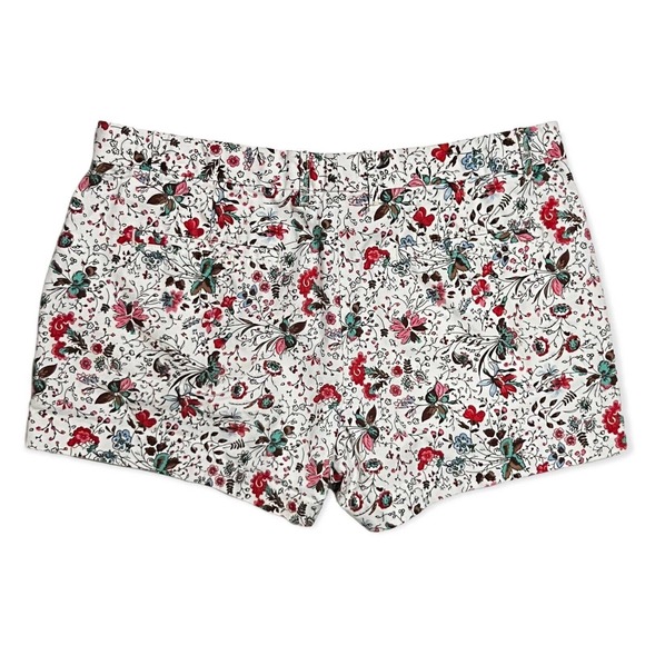 Banana Republic Sunshine White Floral Bermuda Short Size 8, 3.25" leg - Picture 2 of 12